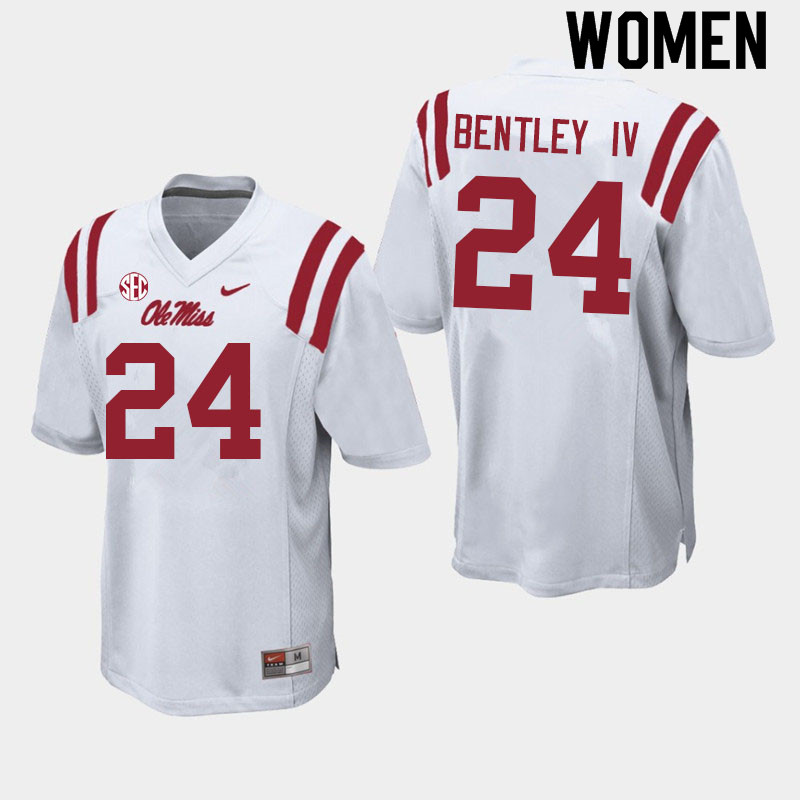 Ulysses Bentley IV Ole Miss Rebels NCAA Women's White #24 Stitched Limited College Football Jersey VIO7758AQ